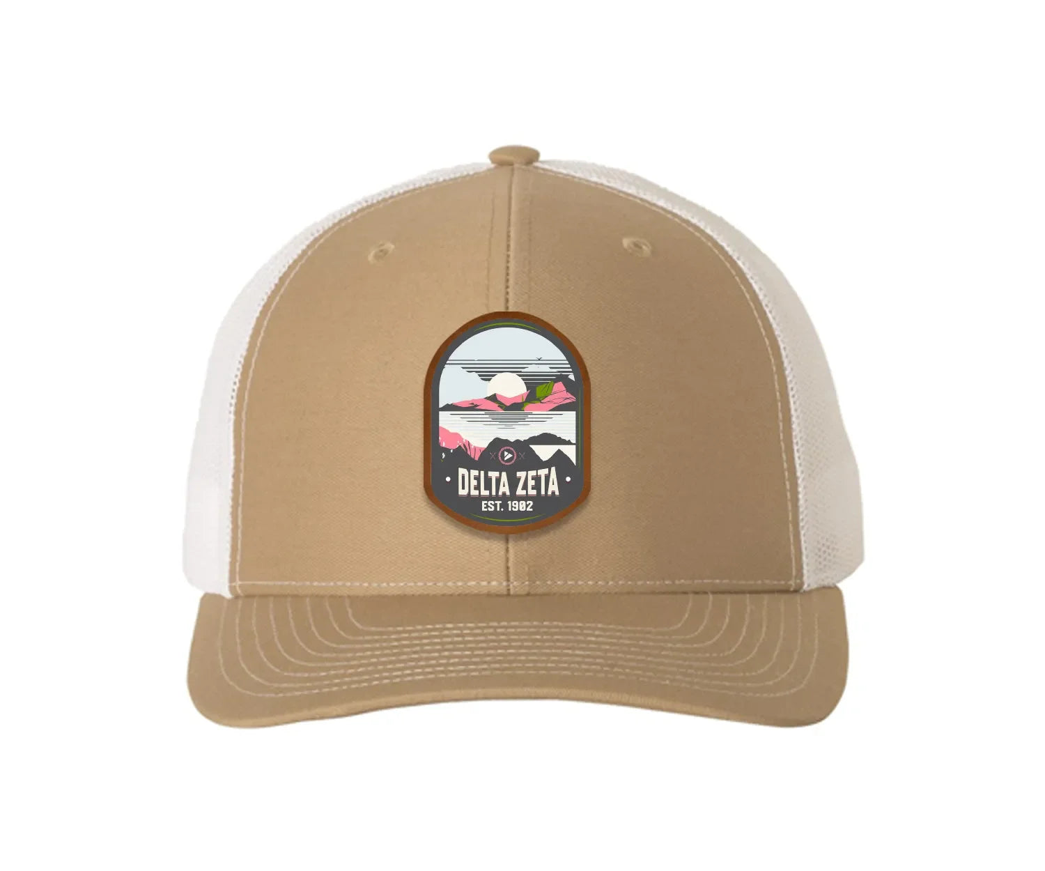 Delta Zeta Richardson 112 UV Print Leatherette Patch Trucker Hat - Ventura