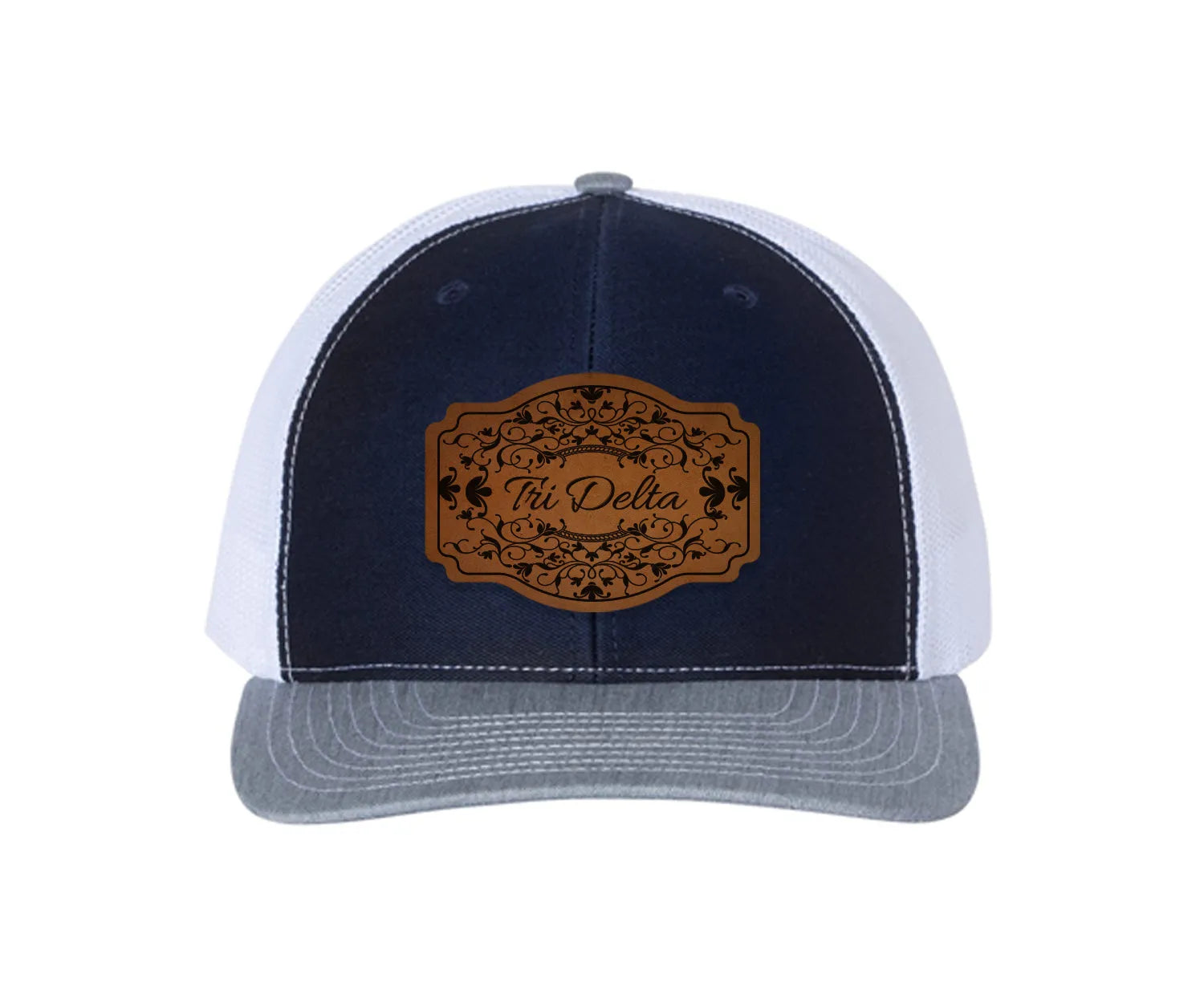 Tri Delta Richardson 112 Leatherette Patch Trucker Hat - Scroll