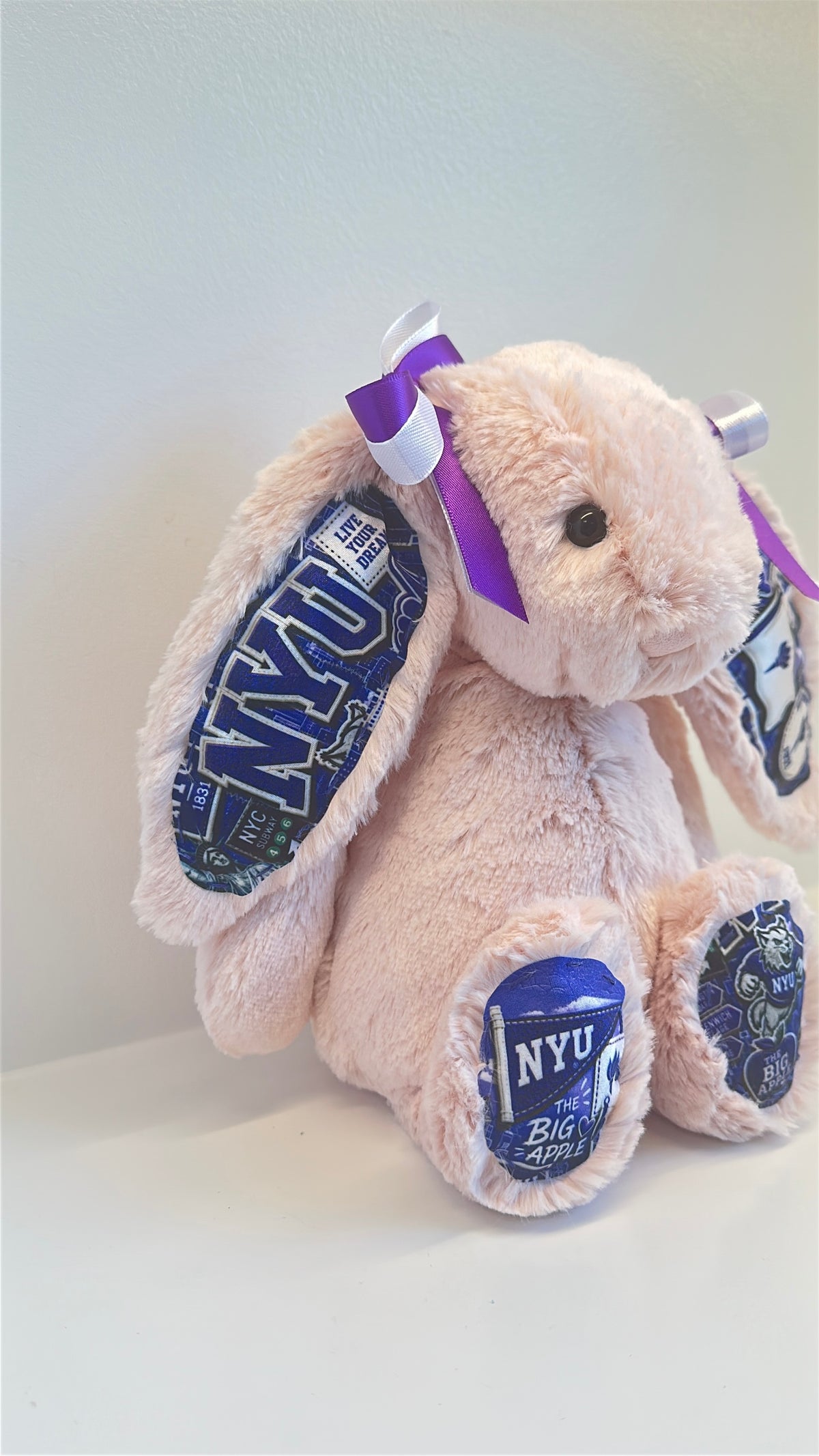 New York University (NYU) Fully Custom College Jellycat Bunny
