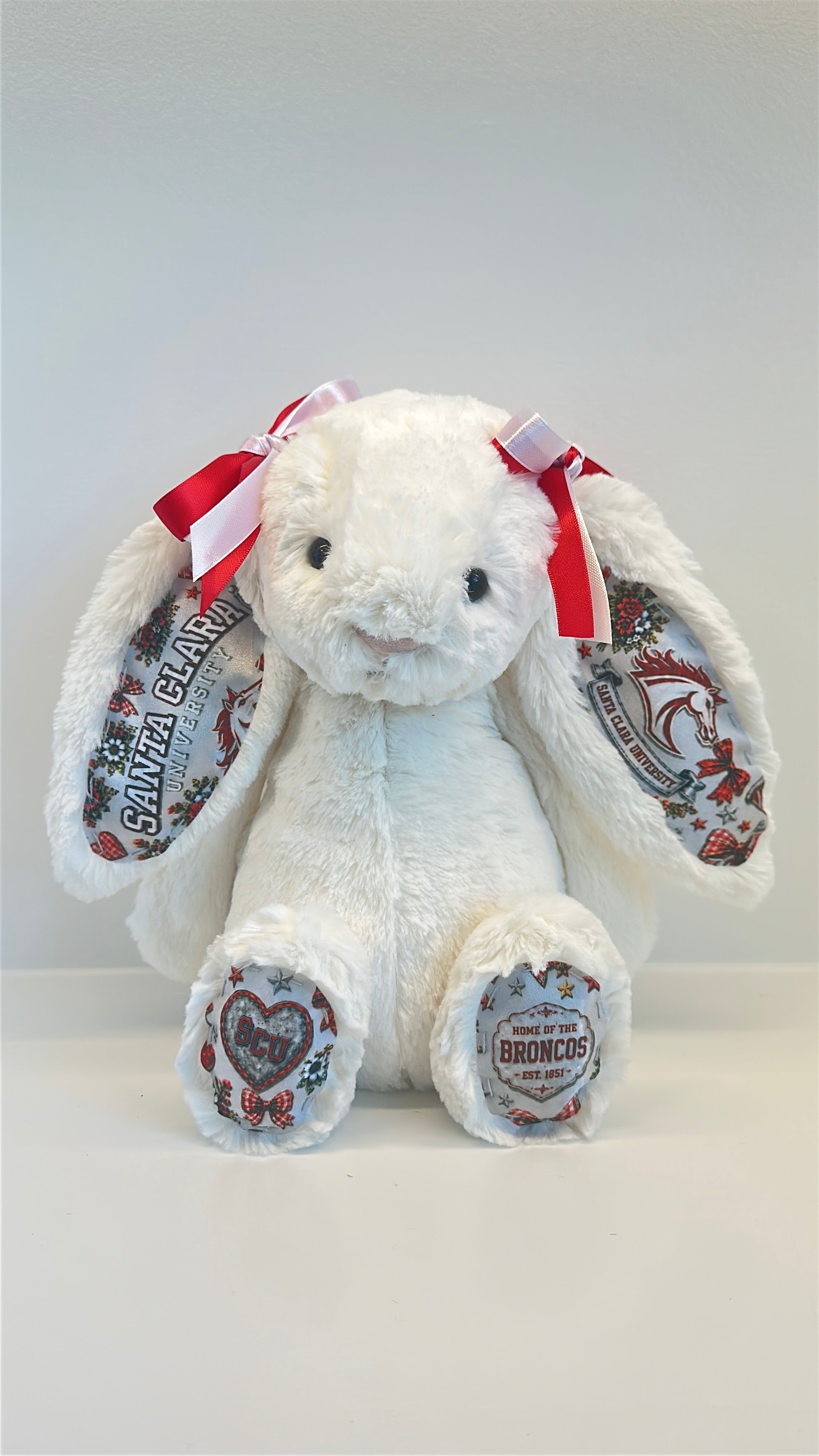 Santa Clara University Fully Custom College Jellycat Bunny