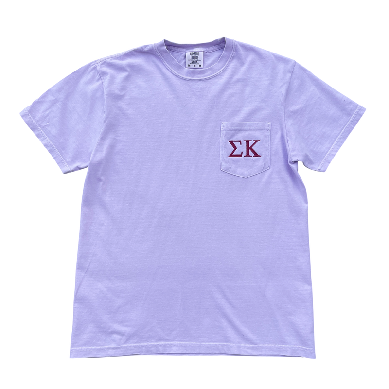 Sigma Kappa Lavender Pocket Tee