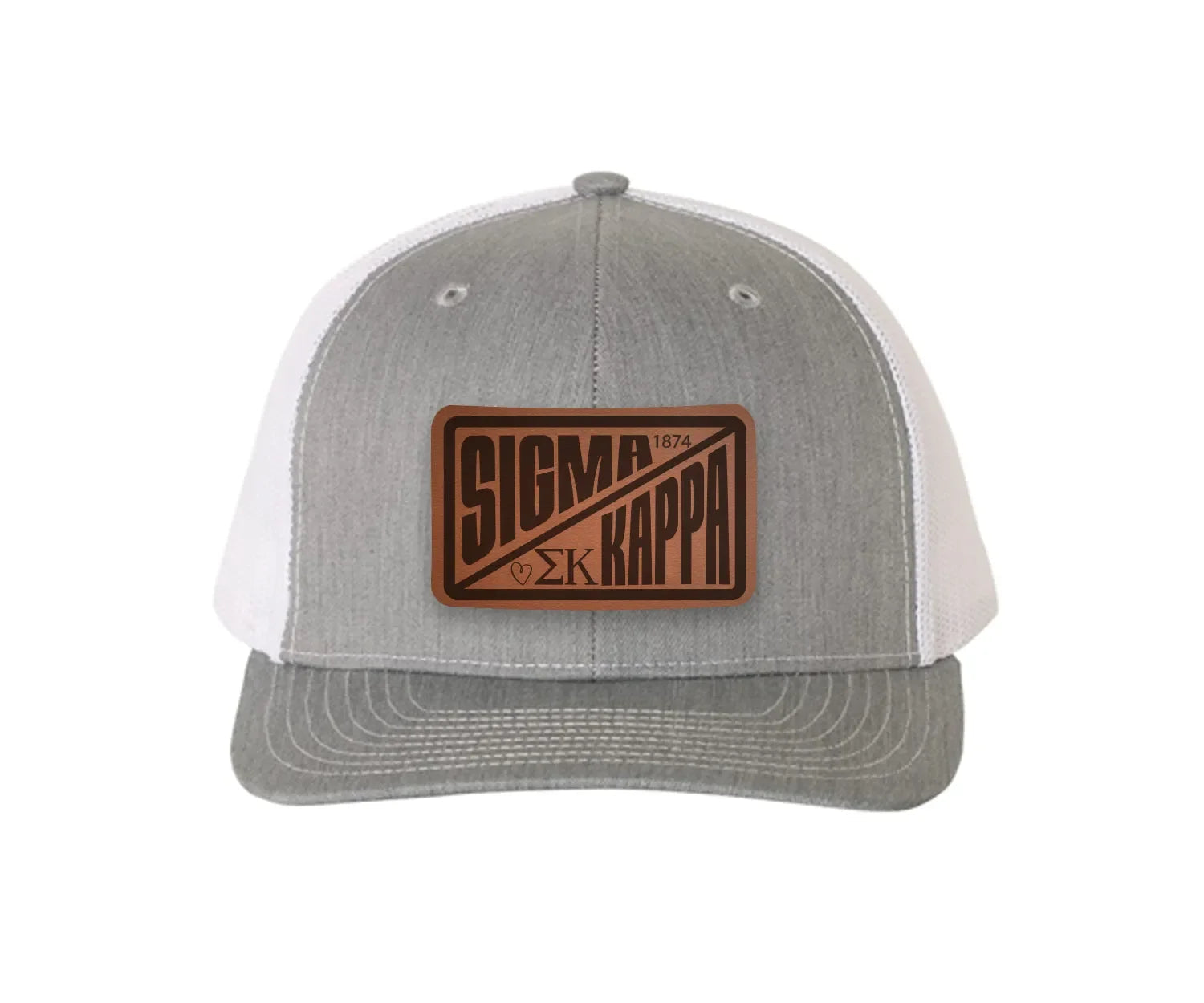 Sigma Kappa Richardson 112 Leatherette Patch Trucker Hat - Divide
