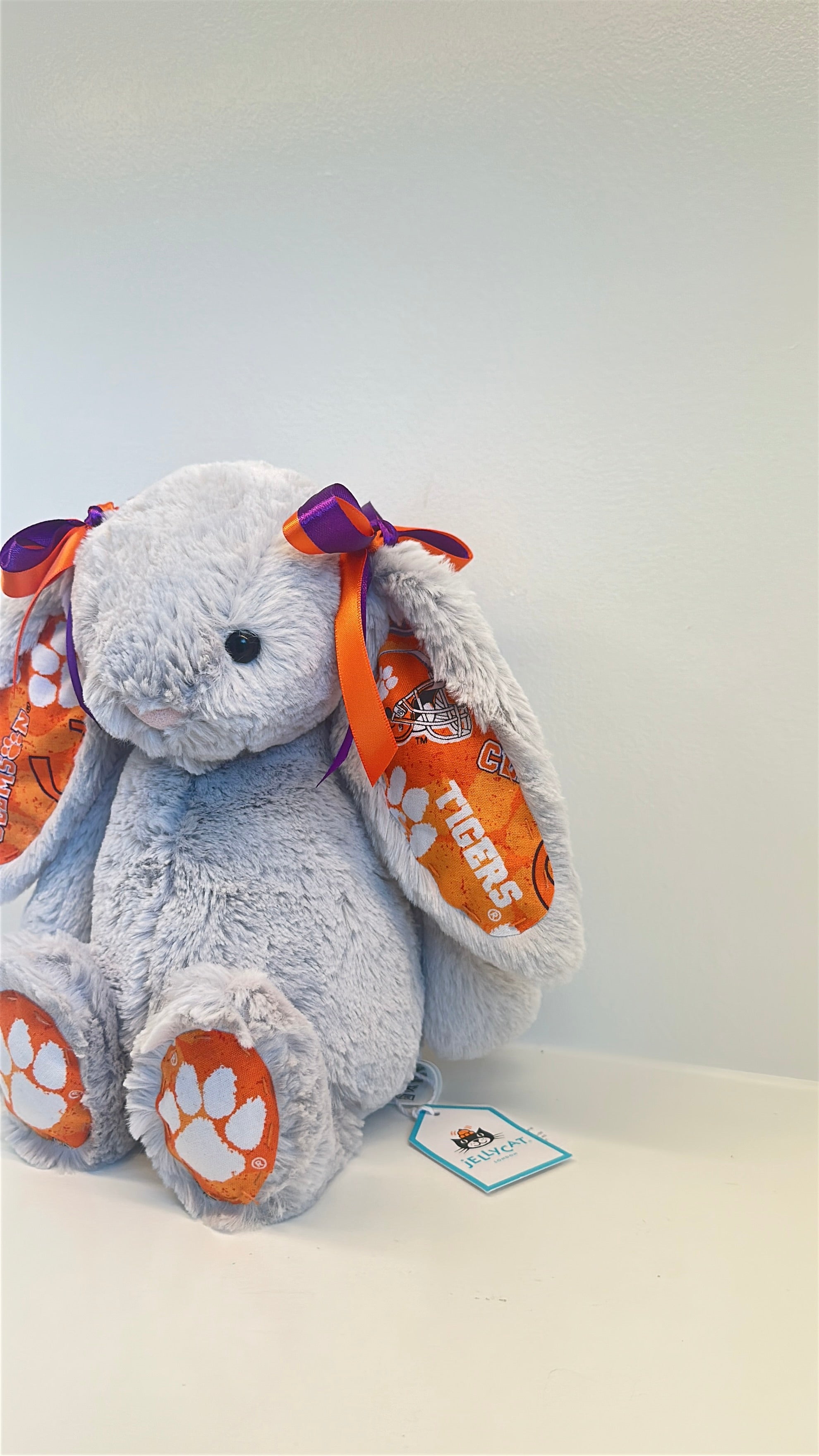 Clemson University Custom College Jellycat Bashful Bunny