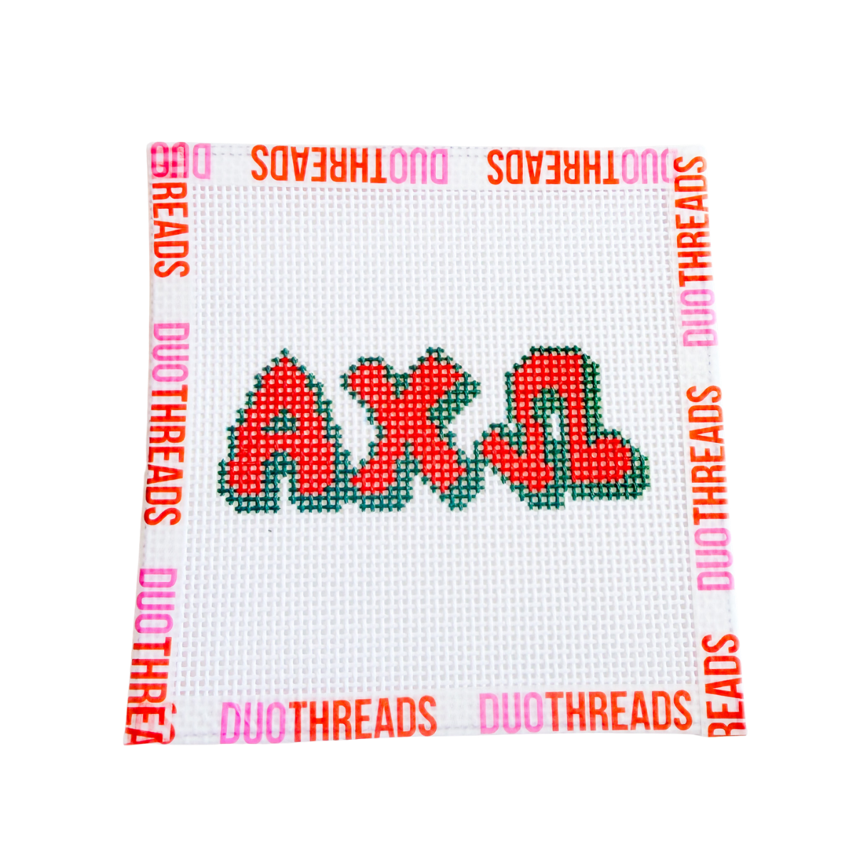 Alpha Chi Omega Sorority Bubble Letter Needlepoint Canvas