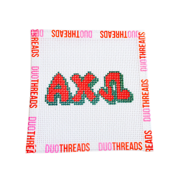 Alpha Chi Omega Sorority Bubble Letter Needlepoint Canvas