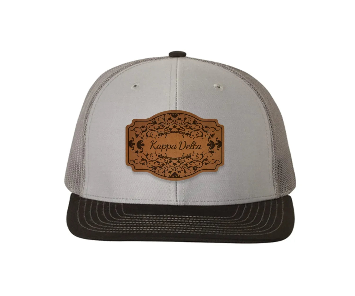 Kappa Delta Richardson 112 Leatherette Patch Trucker Hat - Scroll