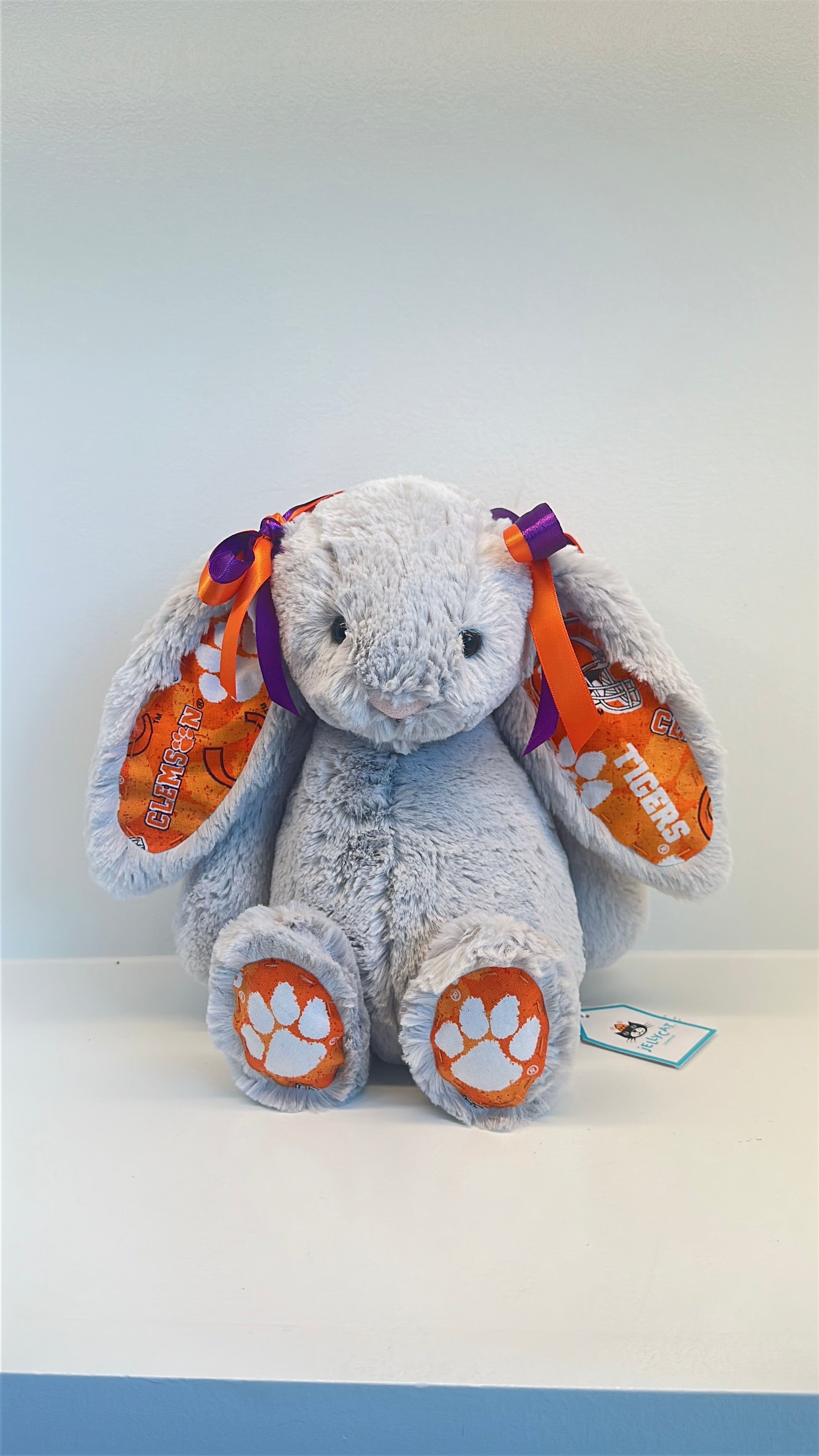 Clemson University Custom College Jellycat Bashful Bunny