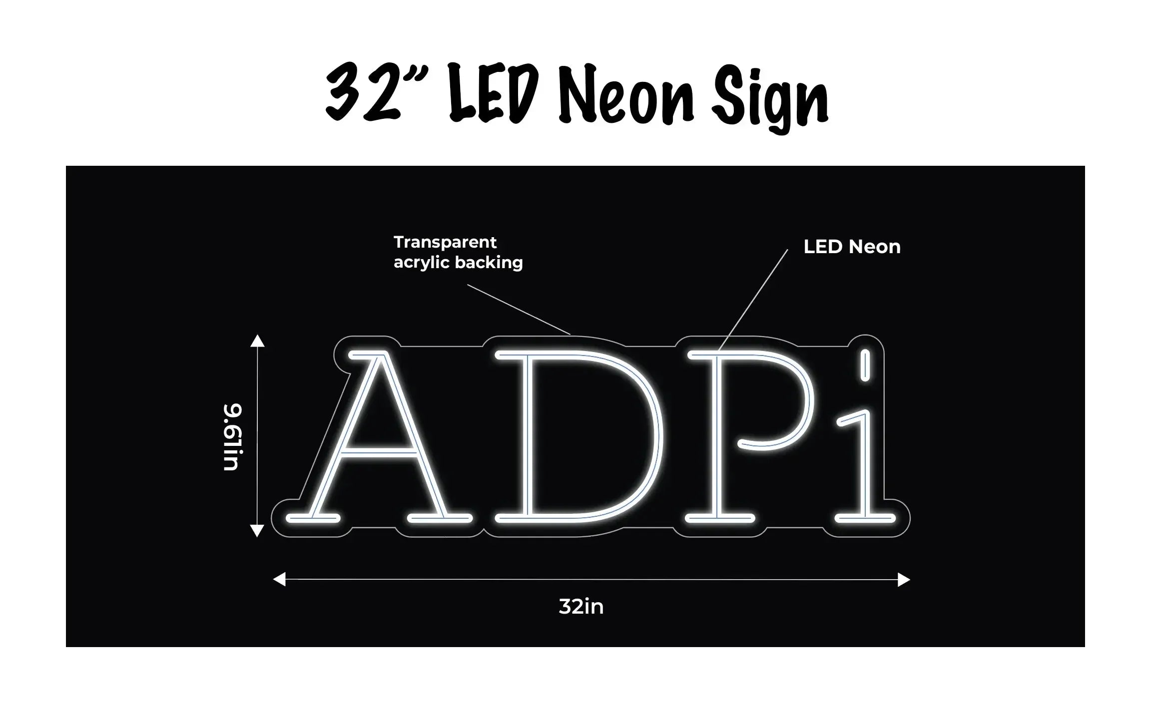 ADPi LED Neon Sign w/ Dimmer