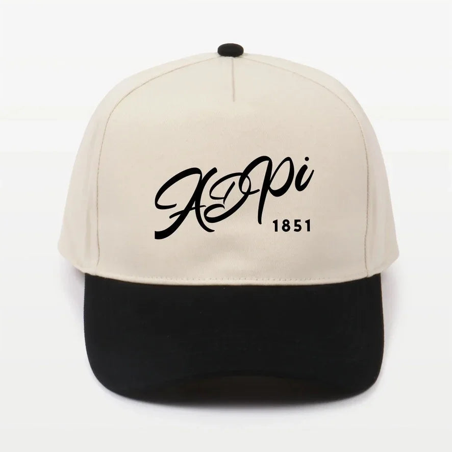 ADPi Embroidered Two-Tone Baseball Cap | Hat - Script 1851