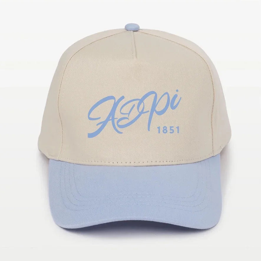 ADPi Embroidered Two-Tone Baseball Cap | Hat - Script 1851