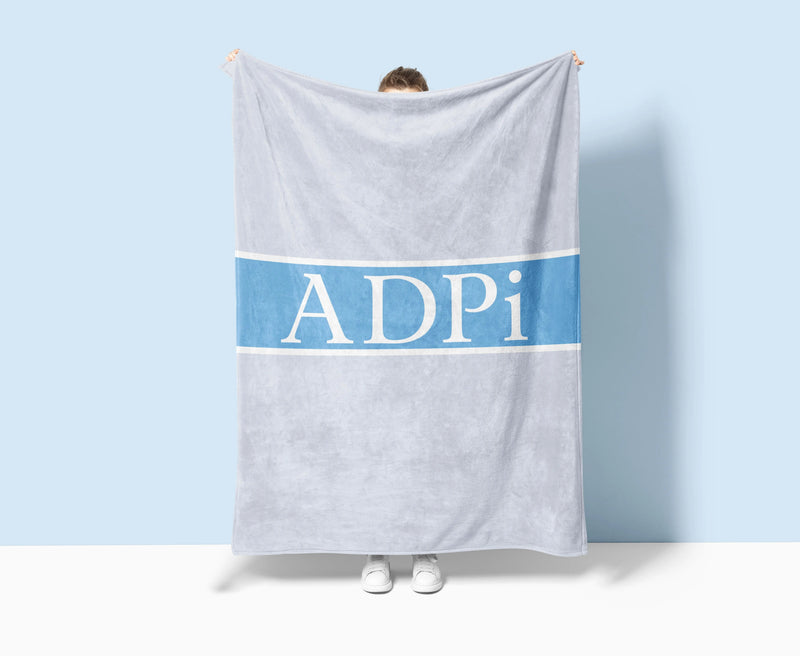 ADPi XL 60x80 Sherpa Throw Blanket - Center Band