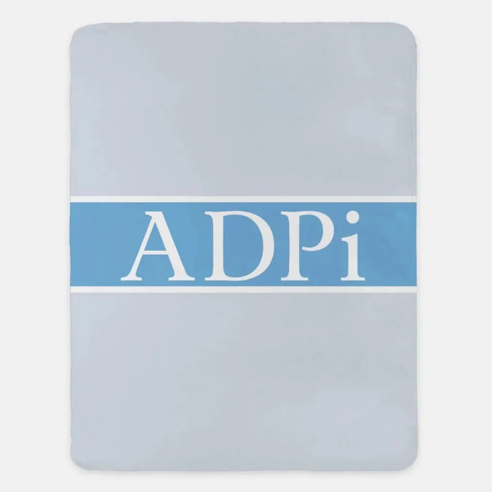 ADPi XL 60x80 Sherpa Throw Blanket - Center Band