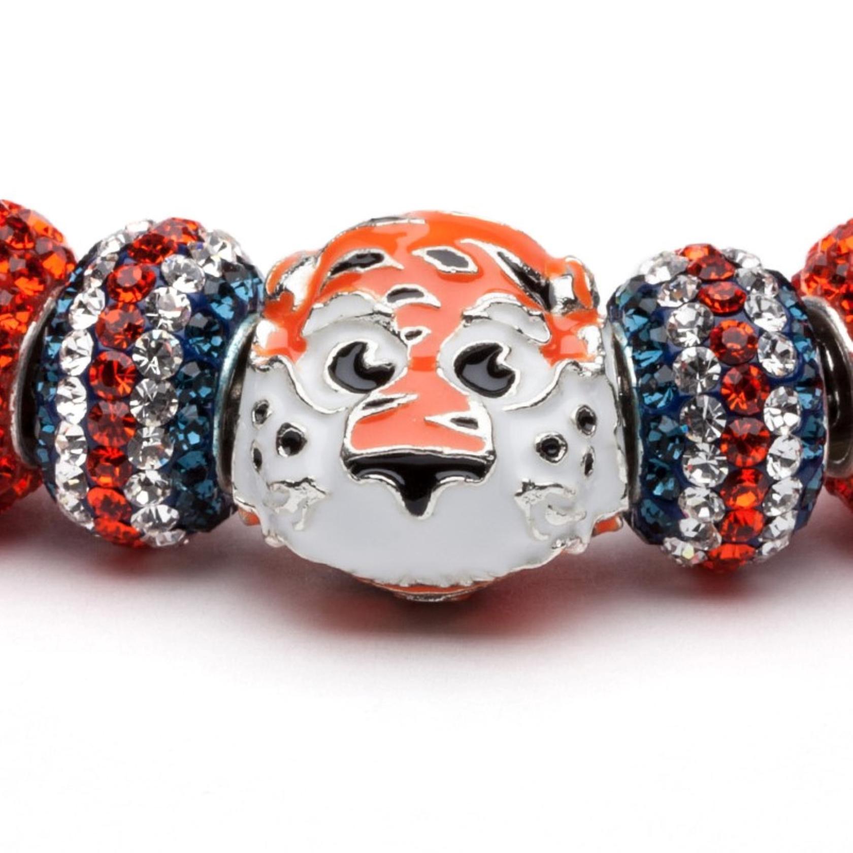 Auburn Bead Charm - Aubie Tiger