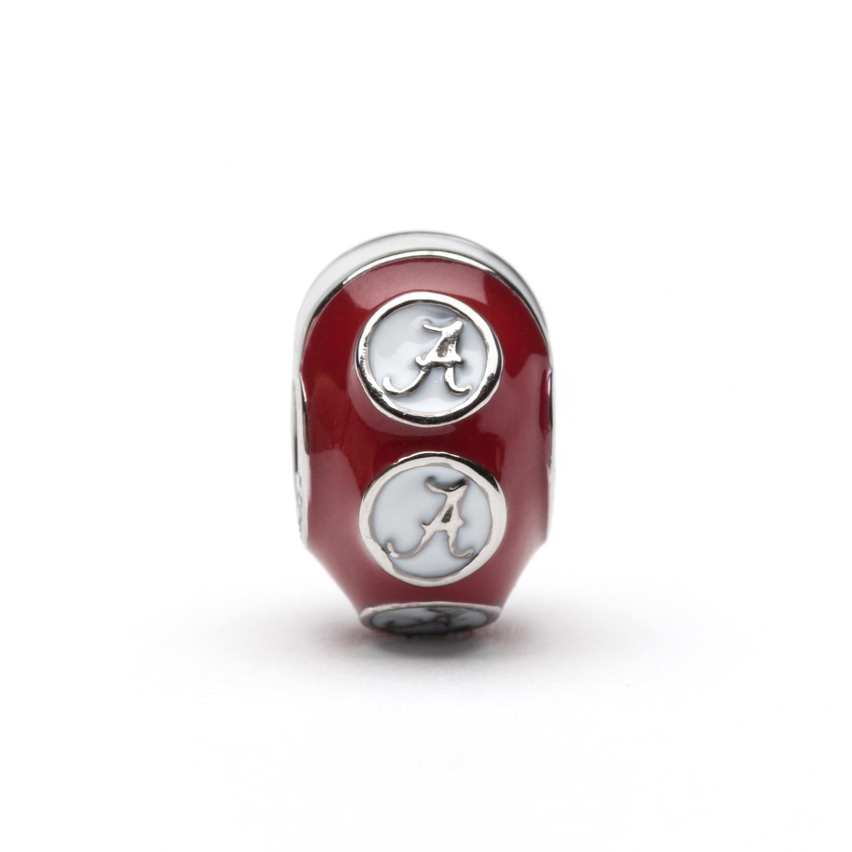 Alabama Bead Charm - Crimson Logo Stripe