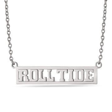 Alabama ROLL TIDE Script Bar Necklace