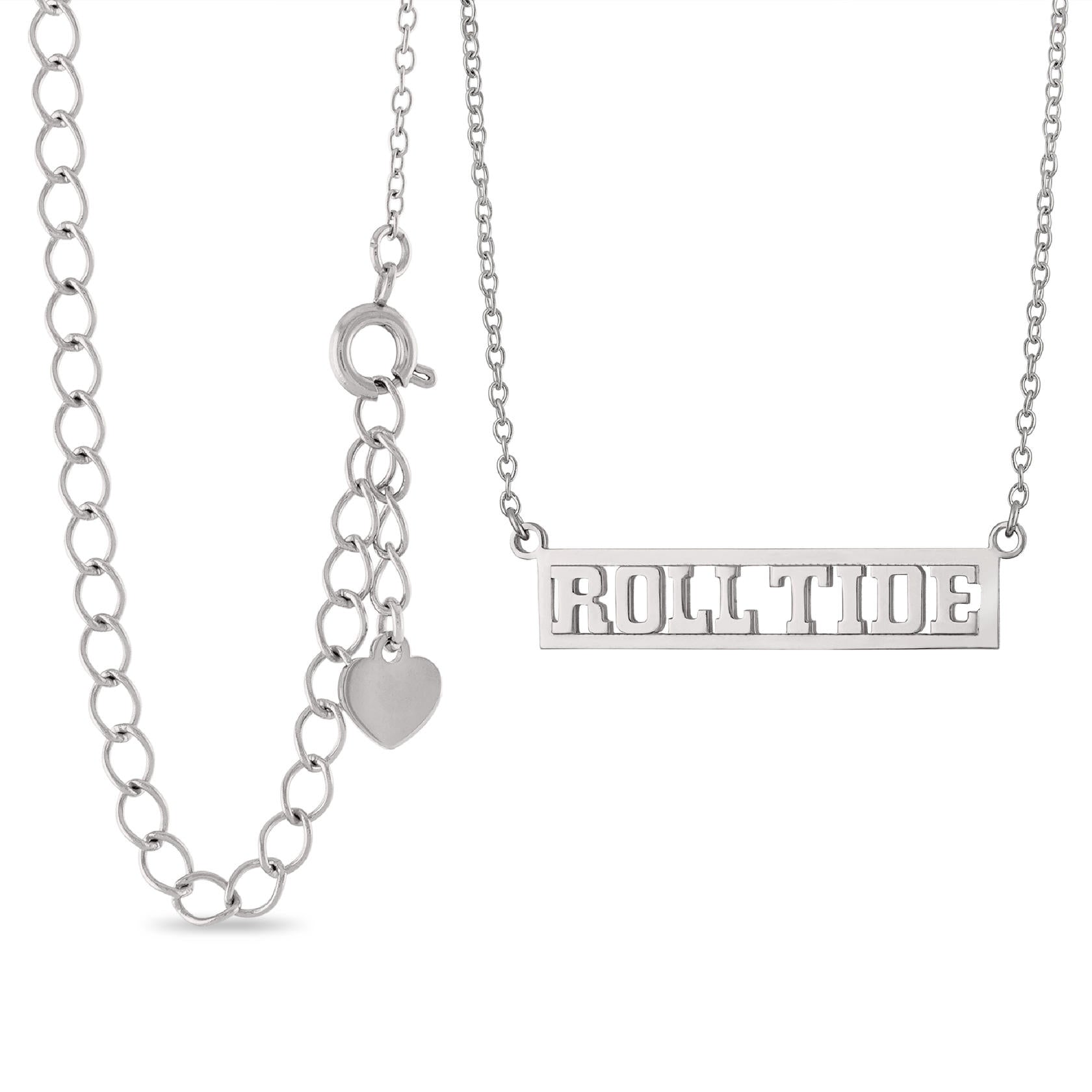 Alabama ROLL TIDE Script Bar Necklace