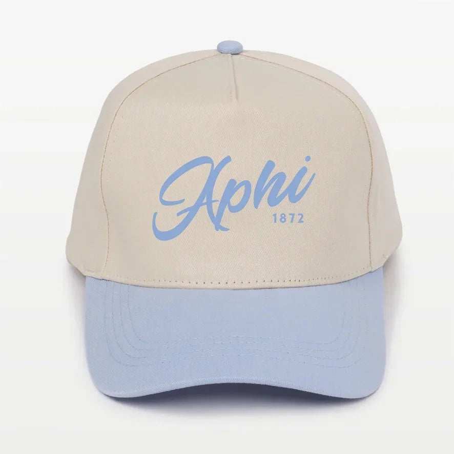 APhi Embroidered Two-Tone Baseball Cap | Hat - Script 1872