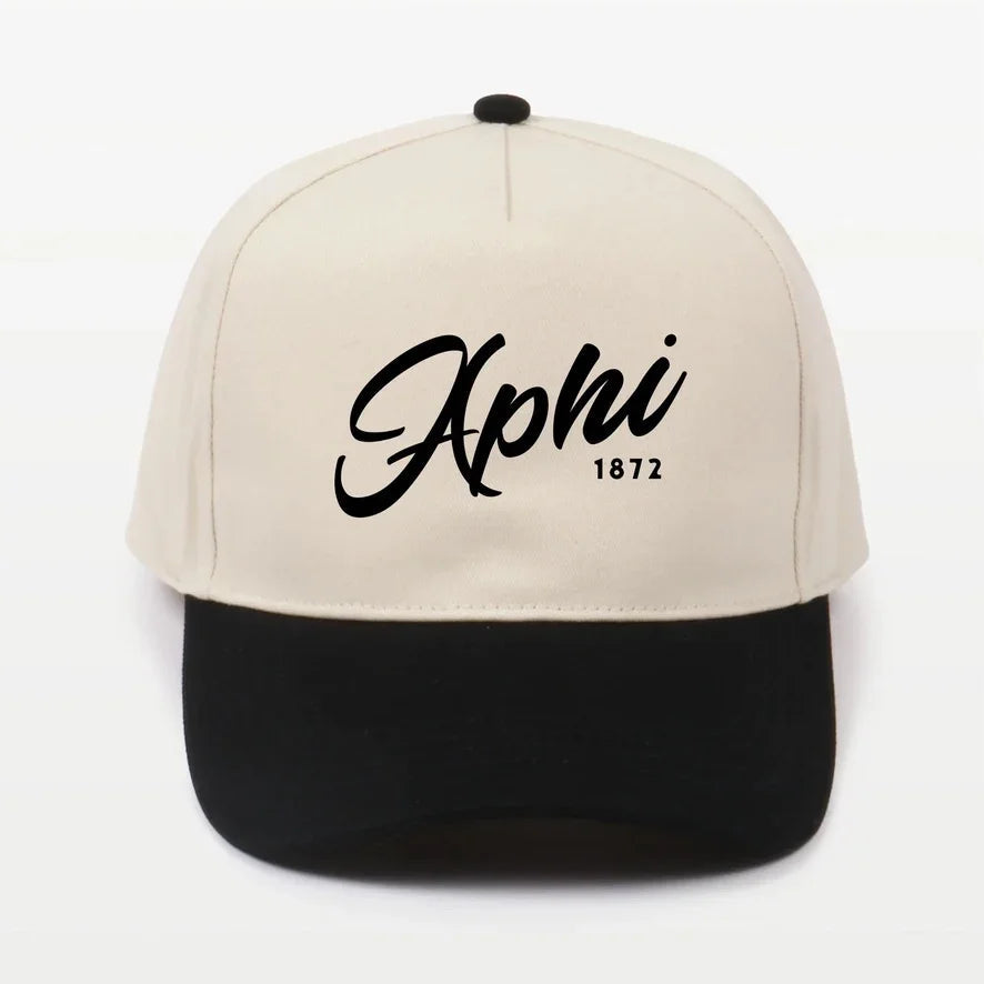 APhi Embroidered Two-Tone Baseball Cap | Hat - Script 1872