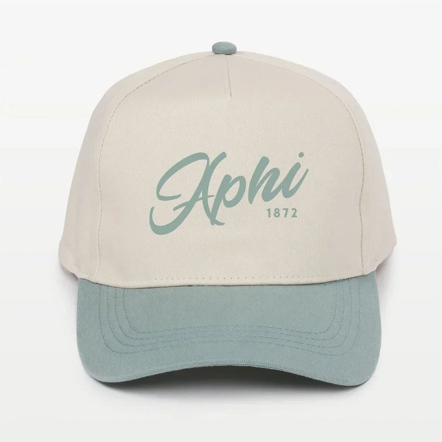 APhi Embroidered Two-Tone Baseball Cap | Hat - Script 1872