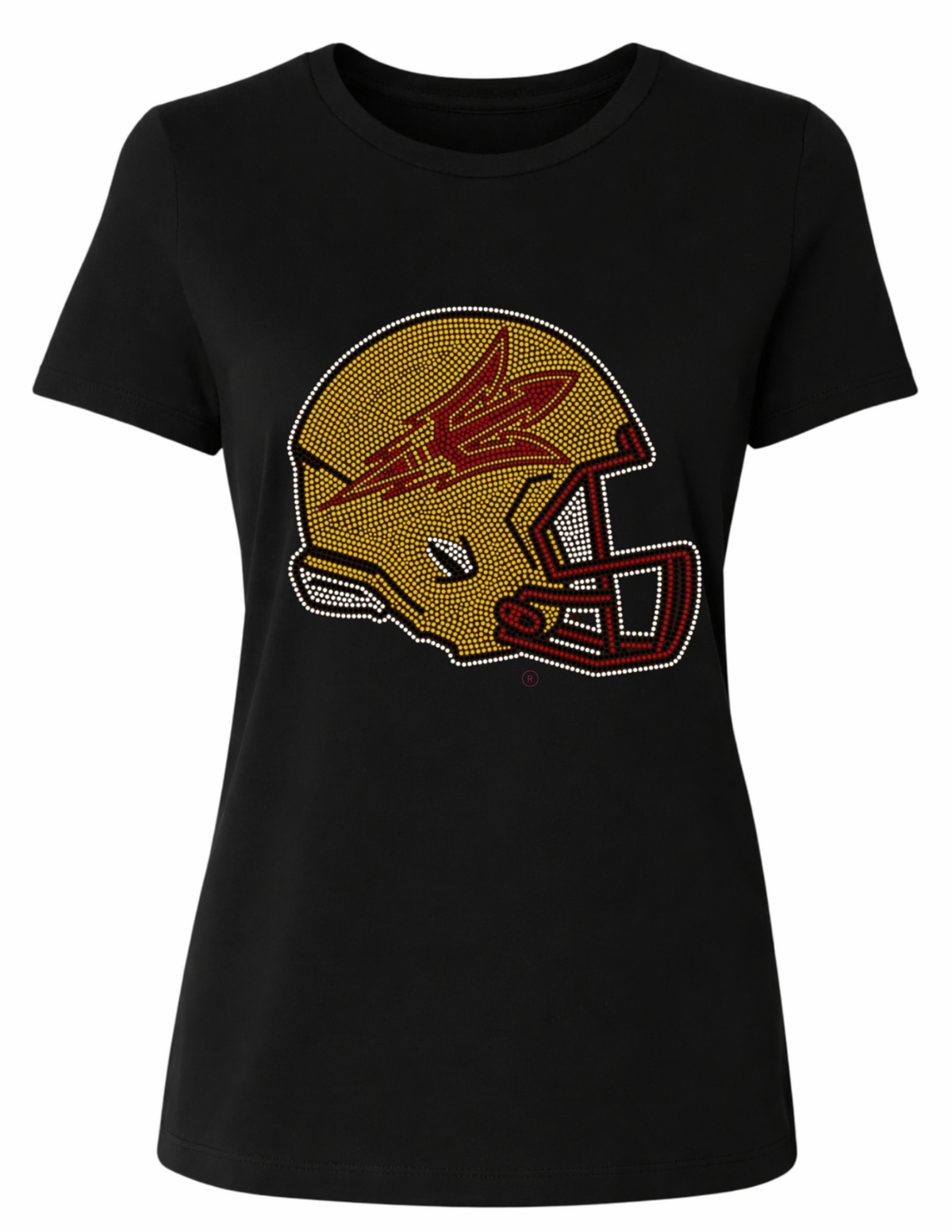 Arizona State Helmet Black Crewneck T-Shirt