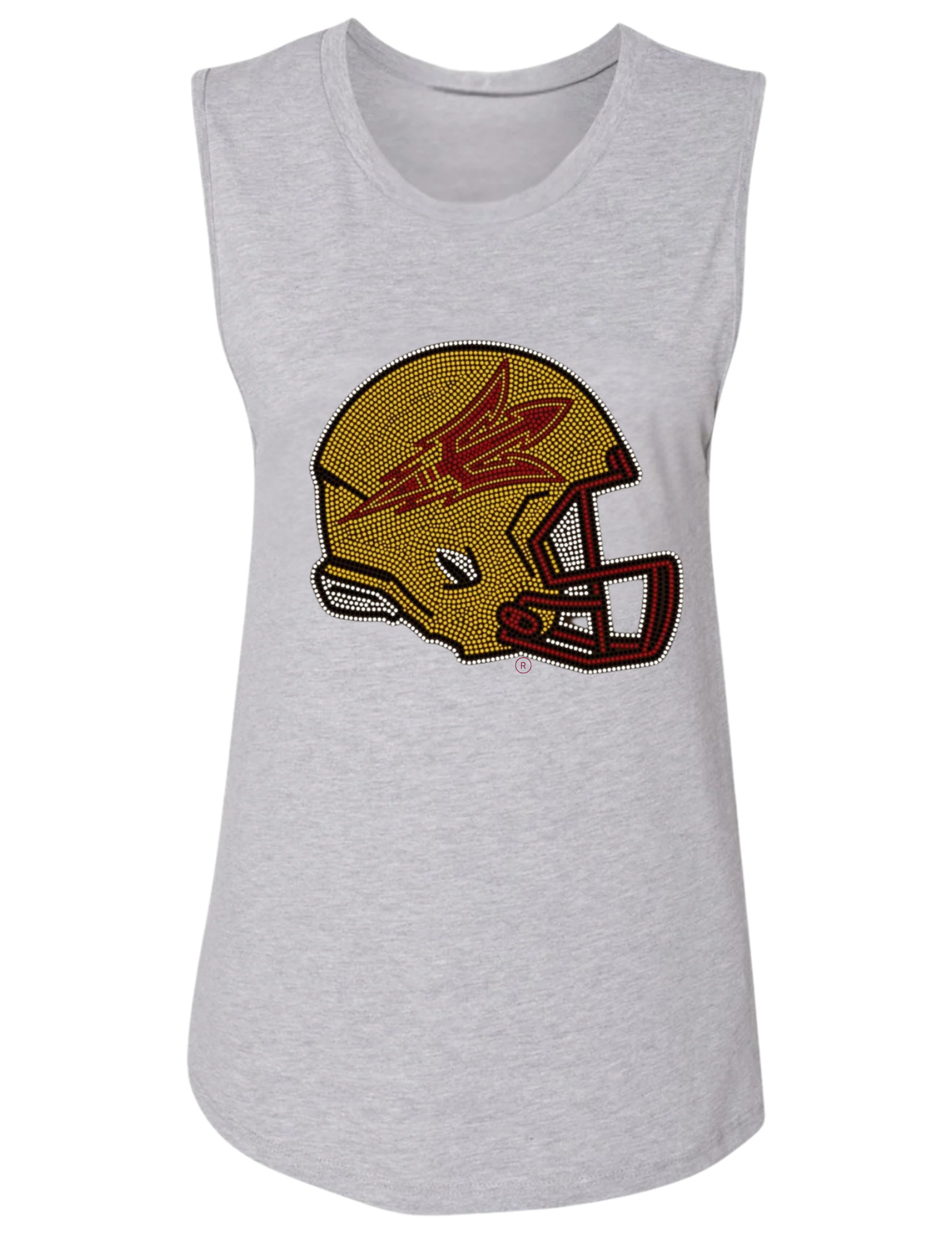 Arizona State Helmet Gray Tank Top