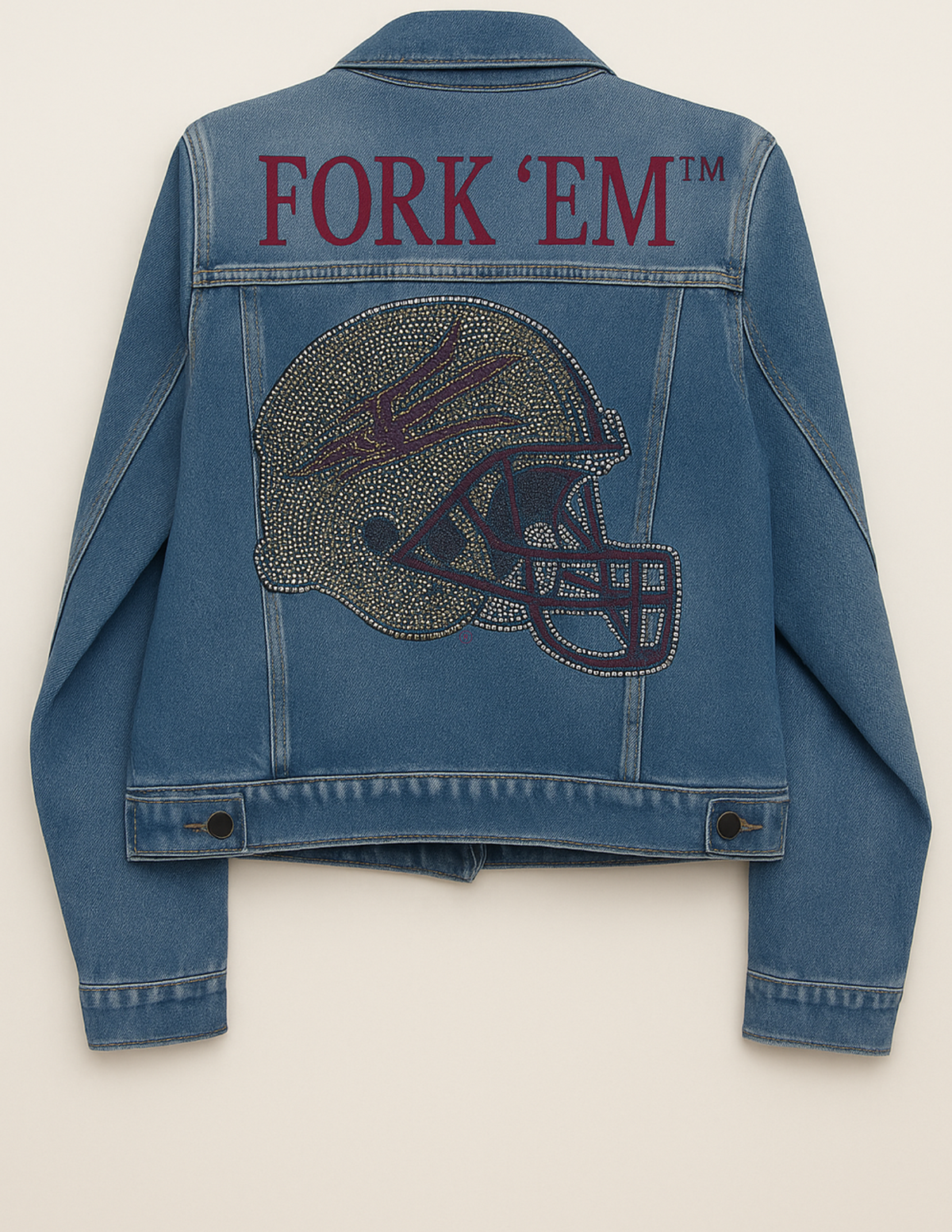Arizona State Fork Em and Helmet Denim Jacket