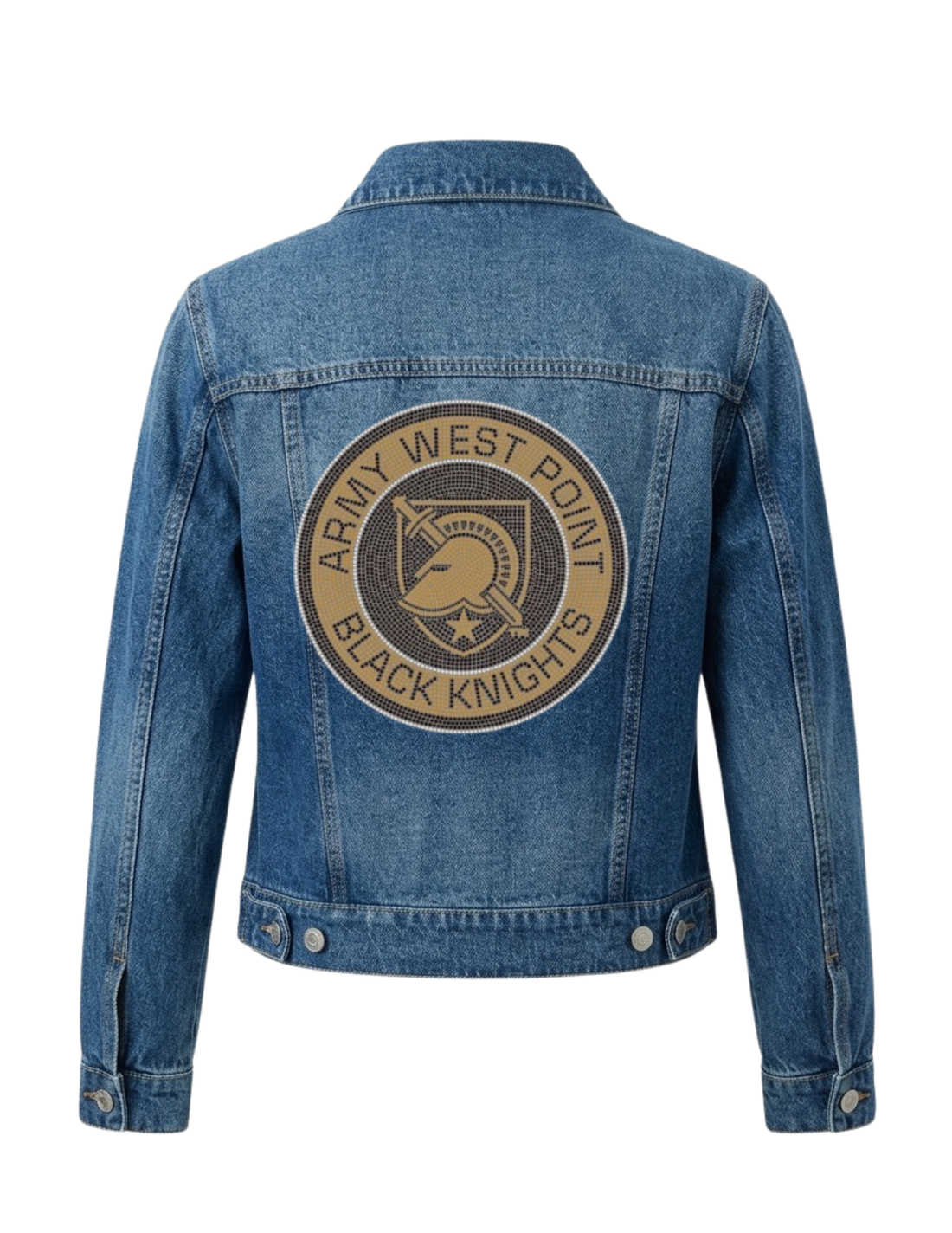 Army West Point Circle Athena Shield Blue Denim Jacket