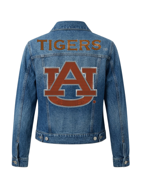 Auburn University Tigers AU Blue Denim Jacket