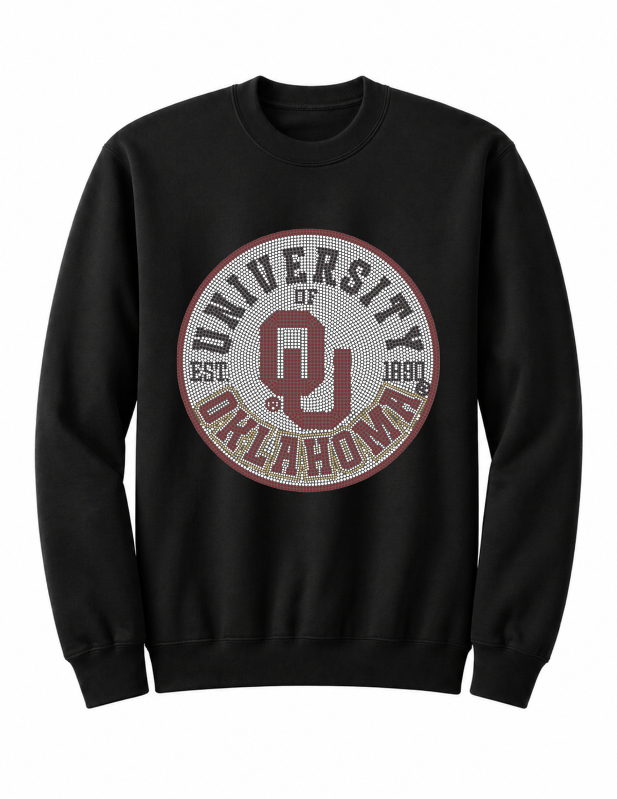 University of Oklahoma EST. 1890 Circle White Black Sweatshirt