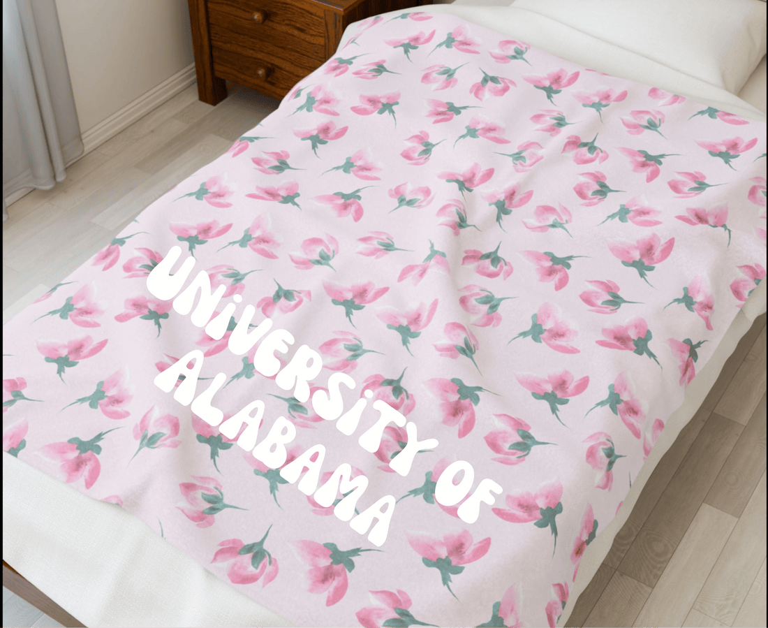 Floral patterned fabric with pink flowers on a light pink background