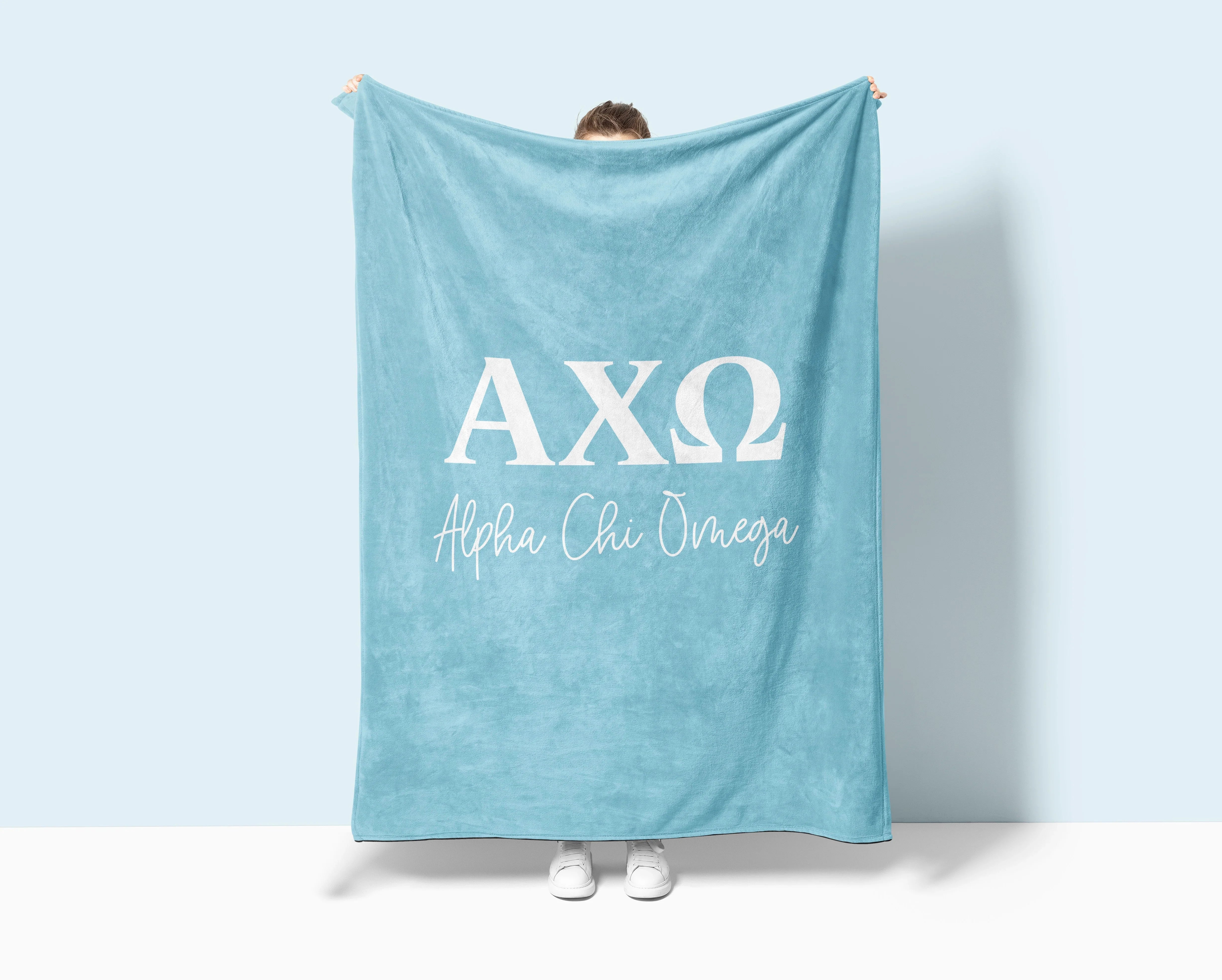 Alpha Chi Omega XL 60x80 Olympus Sherpa Throw Blanket