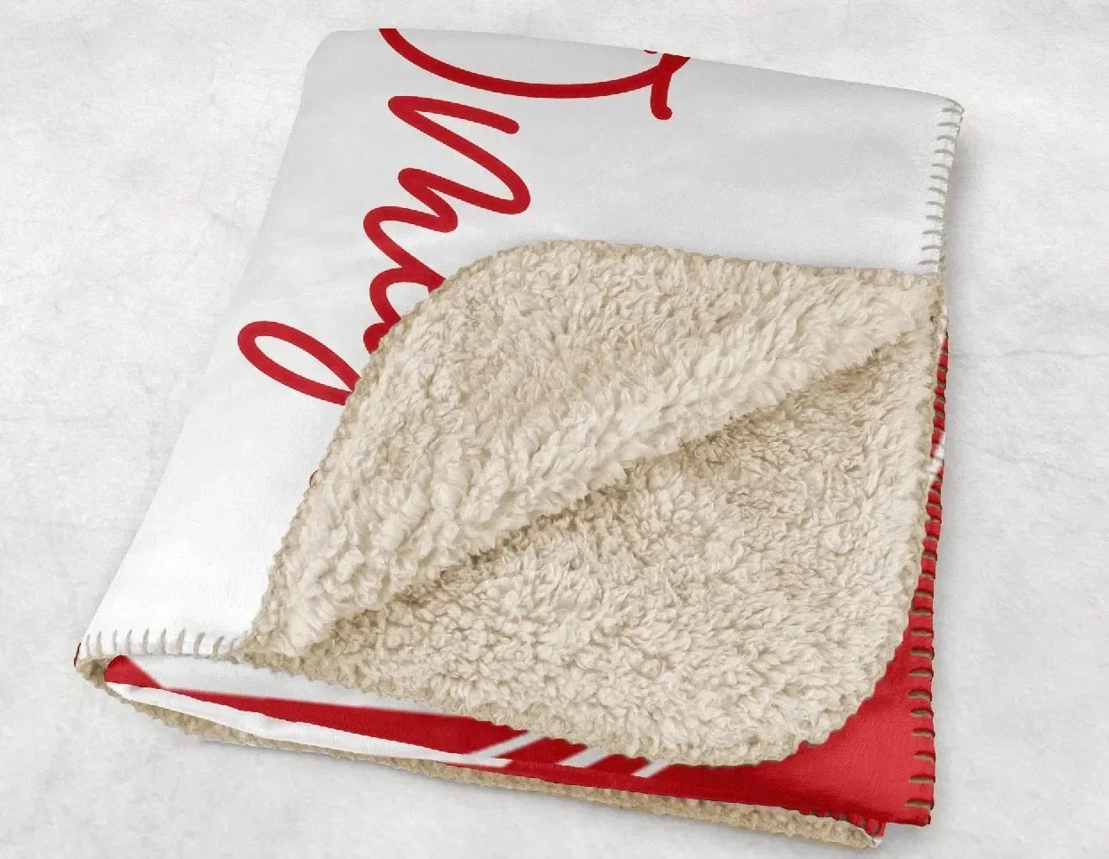 Alpha Chi Omega XL 60x80 Sherpa Throw Blanket - Wide Band