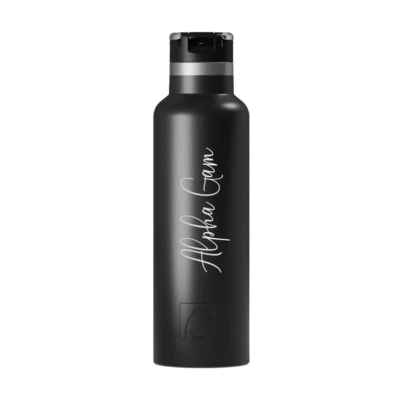 Alpha Gamma Delta RTIC 20 oz Ceramic Lined Water Bottle Tumbler - Script
