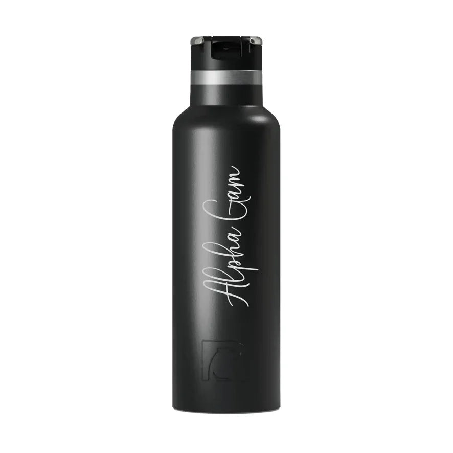 Alpha Gamma Delta RTIC 20 oz Ceramic Lined Water Bottle Tumbler - Script