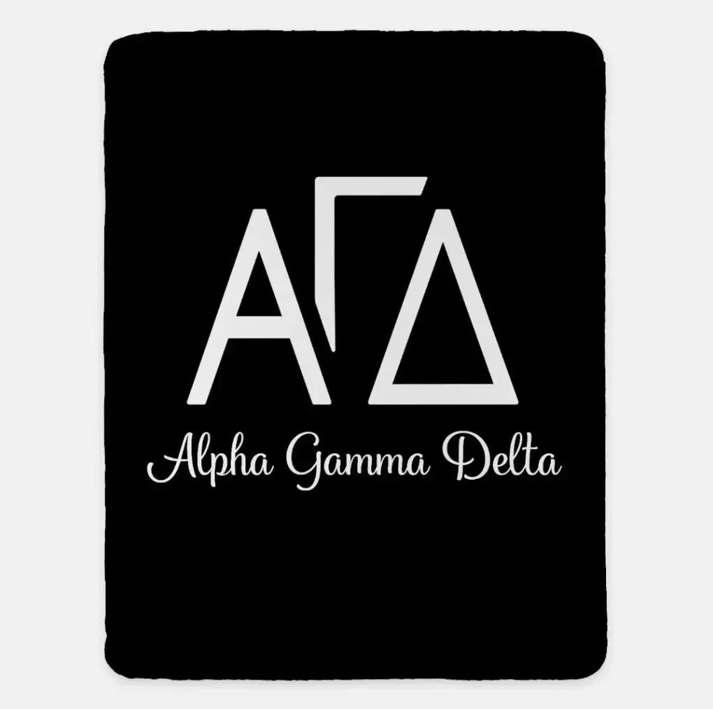 Alpha Gamma Delta XL 60x80 Sherpa Throw Blanket