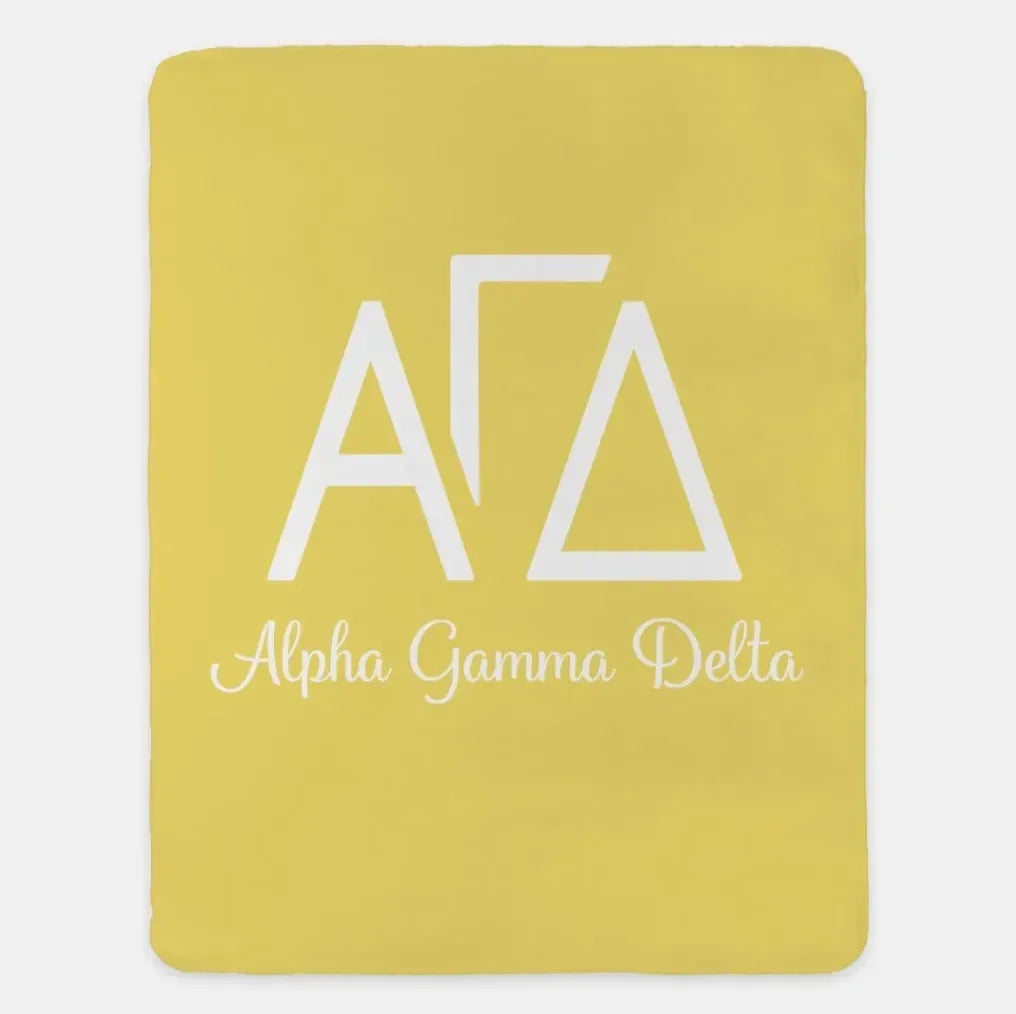 Alpha Gamma Delta XL 60x80 Sherpa Throw Blanket