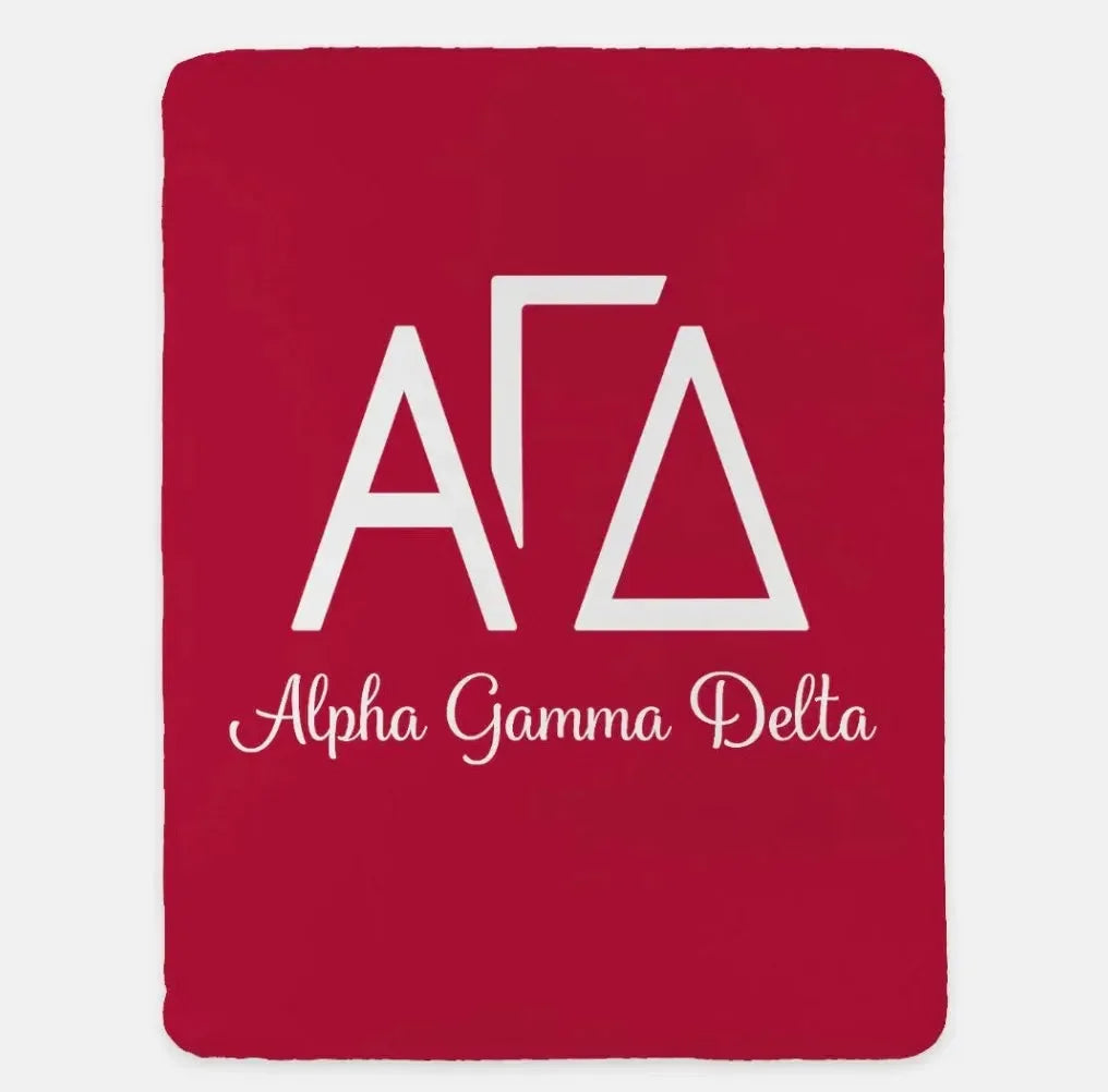 Alpha Gamma Delta XL 60x80 Sherpa Throw Blanket