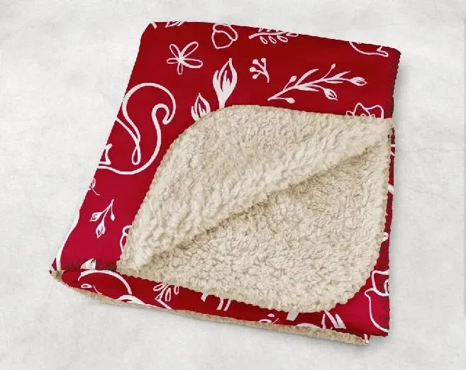Alpha Gamma Delta XL 60x80 Sherpa Throw Blanket - Combo Pattern