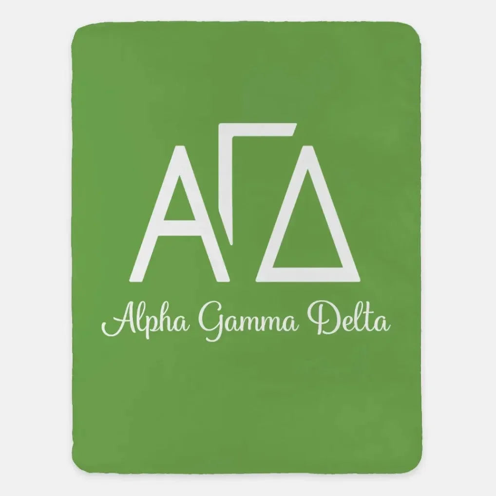 Alpha Gamma Delta XL 60x80 Sherpa Throw Blanket