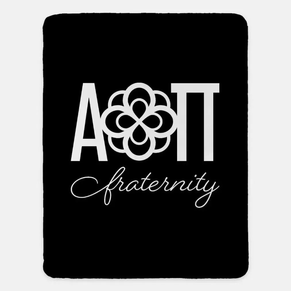 Alpha Omicron Pi XL 60x80 Traditional Sherpa Throw Blanket