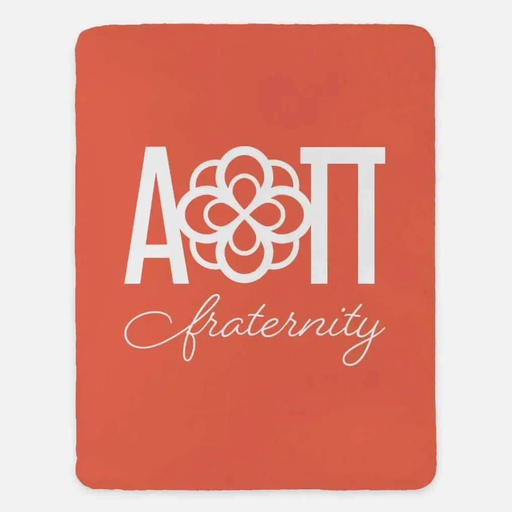 Alpha Omicron Pi XL 60x80 Traditional Sherpa Throw Blanket