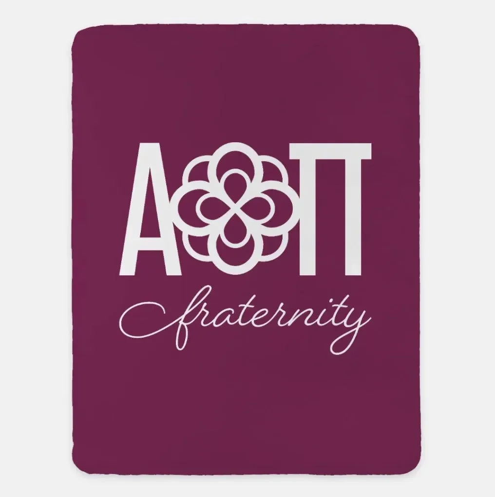 Alpha Omicron Pi XL 60x80 Traditional Sherpa Throw Blanket