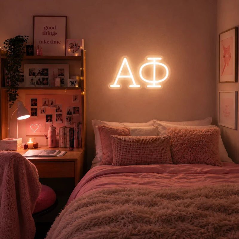 Alpha Phi Greek Letters LED Neon Sign w/ Dimmer