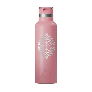 Alpha Phi RTIC 20 oz Ceramic Lined Water Bottle Tumbler - Ornate