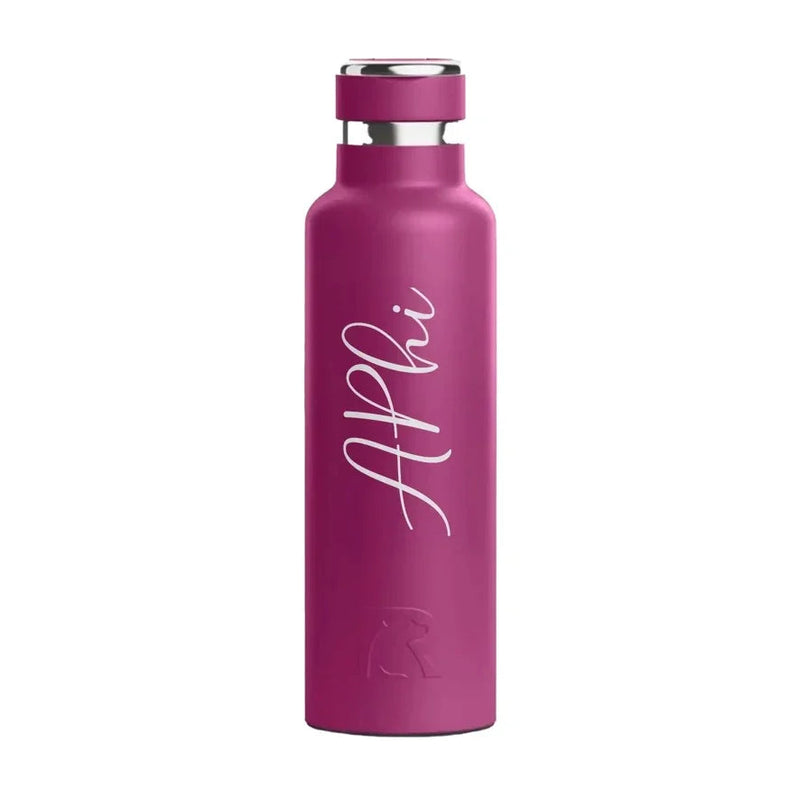 Alpha Phi RTIC 20 oz Ceramic Lined Water Bottle Tumbler - Script