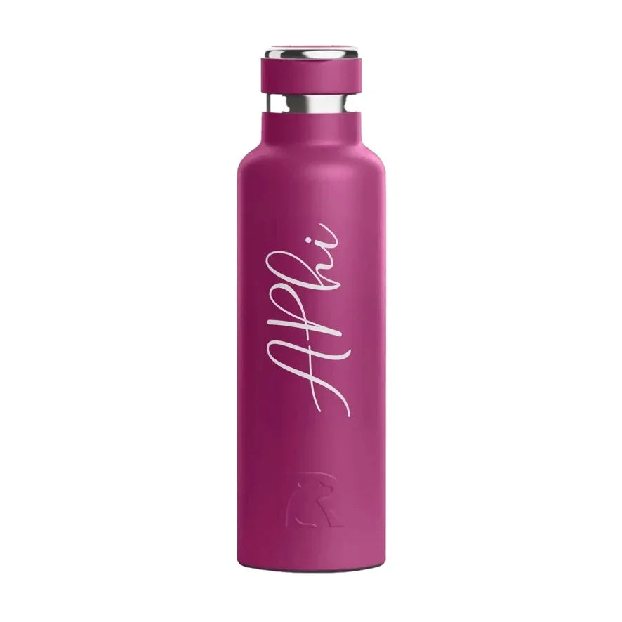 Alpha Phi RTIC 20 oz Ceramic Lined Water Bottle Tumbler - Script