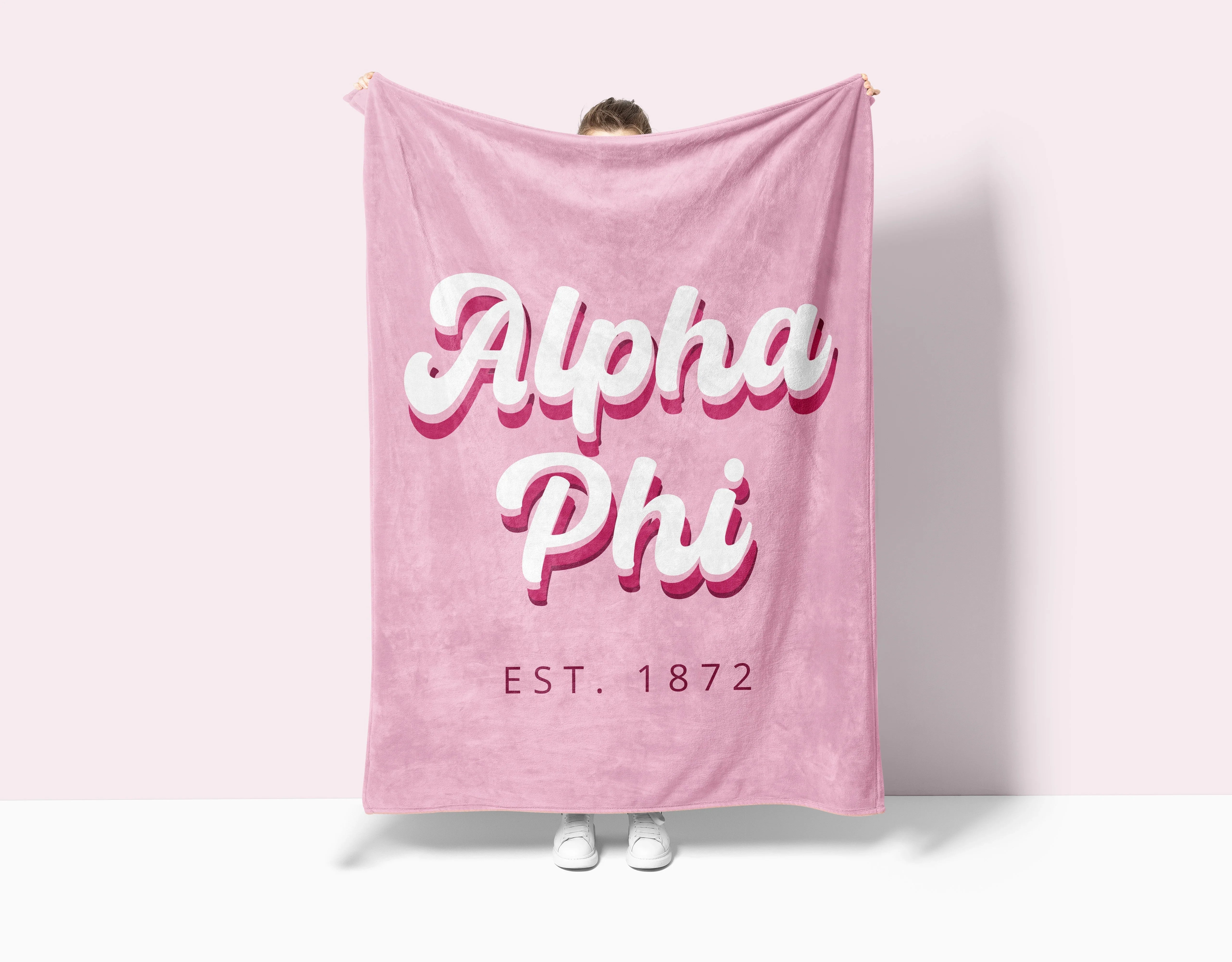 Alpha Phi XL 60x80 Retro Sherpa Blanket