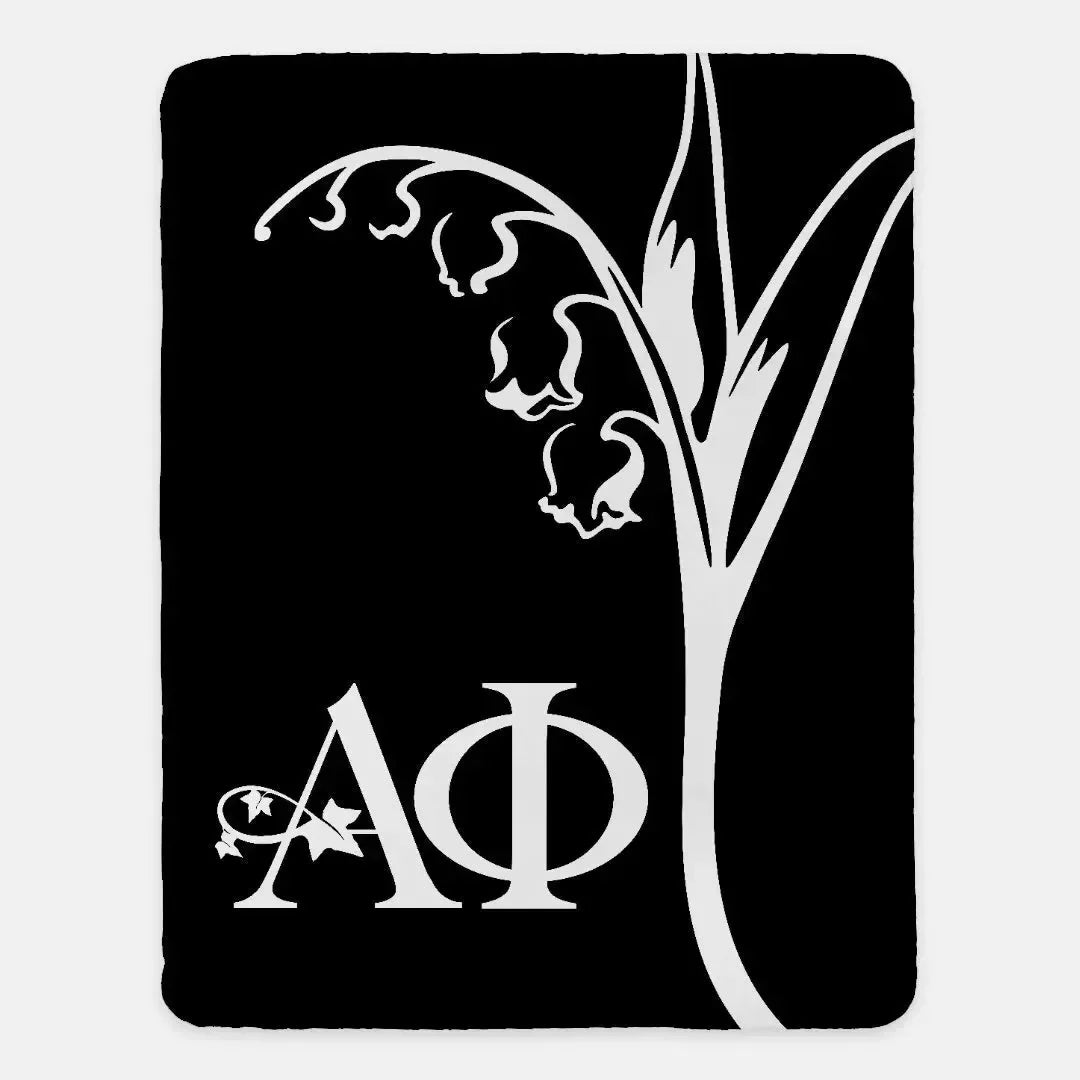 Alpha Phi XL 60x80 Sherpa Blanket - Modern Lily