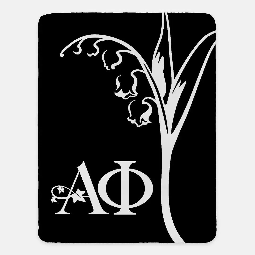 Alpha Phi XL 60x80 Sherpa Blanket - Modern Lily