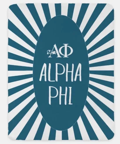 Alpha Phi XL 60x80 Sherpa Blanket - Starburst